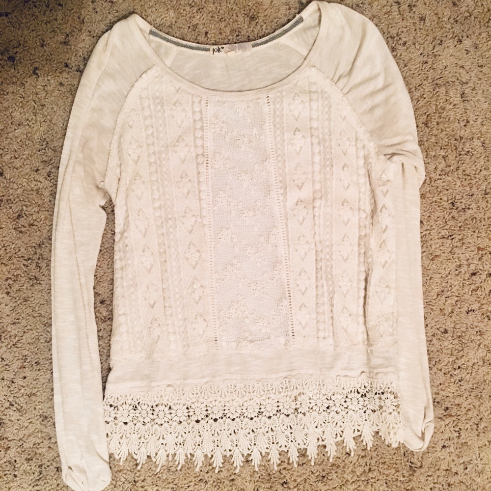 Jolt ivory patterned long sleeve
